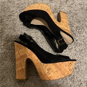 Steve Madden Black and Brown Platform Shoes